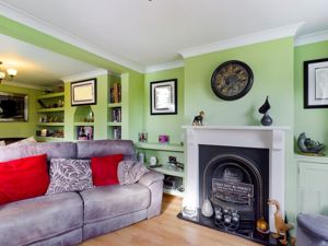 Sitting room & fireplace- click for photo gallery